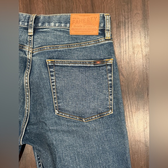 Faherty Light Blue Slim Jeans - Picture 9 of 13